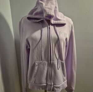 Pink hoodie  bling size x  small  color  purple